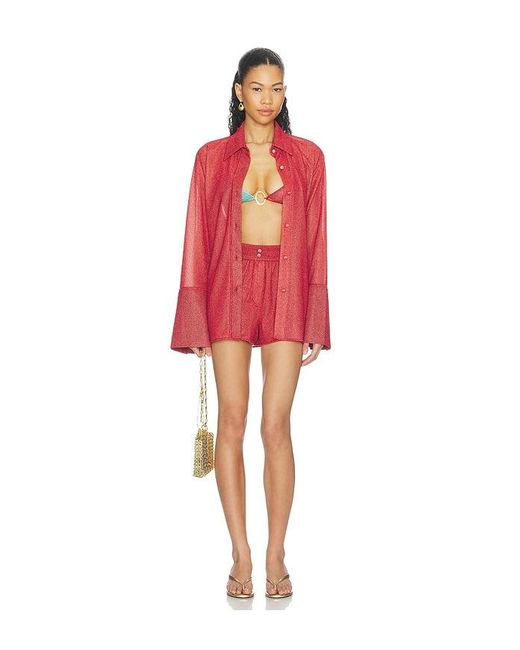 Oseree Red Lumiere Shorts