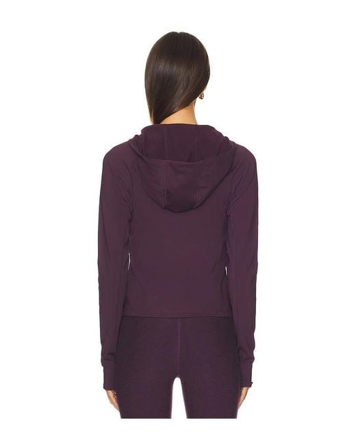 Beyond Yoga Purple Zip Front Hooded Jacket