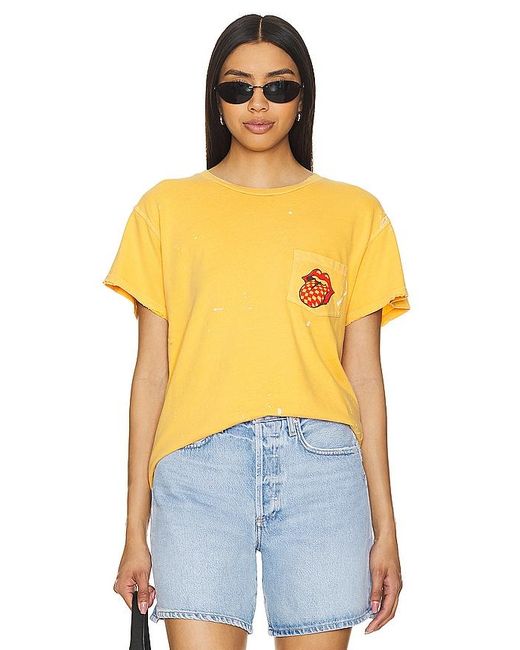 Camiseta rolling stones MadeWorn de color Yellow