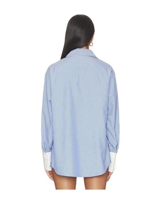 ALL THE WAYS Blue Lucinda Button Down Top