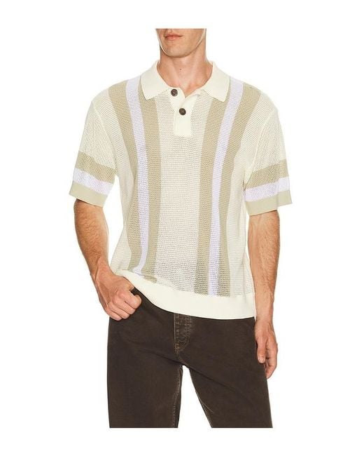 Obey White Seth Knitted Polo for men