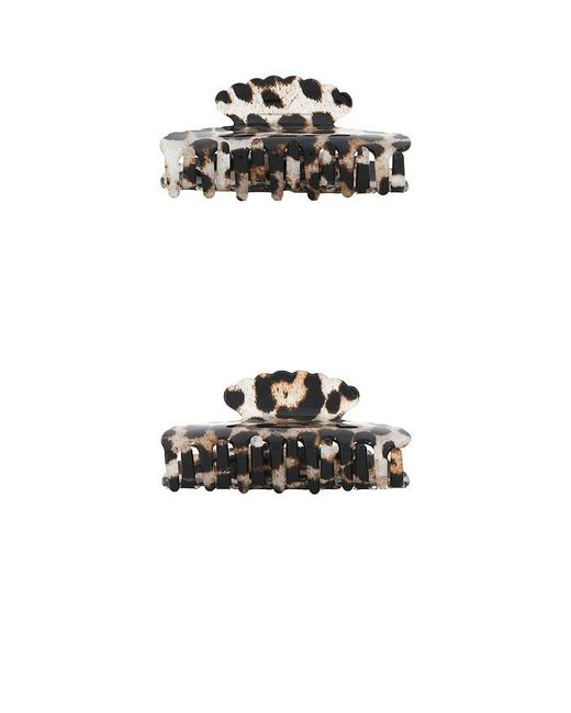 Loeffler Randall Black Loeffler Yuri Scallop Acetate Clip Set