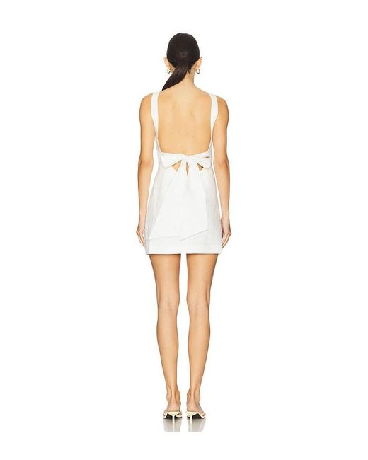 Sans Faff White Linen Mini Dress