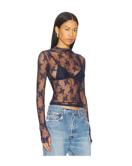 Free People Blue Lady Lux Layering Top