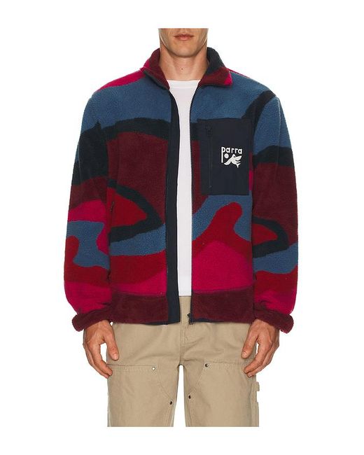by Parra Red Full Ftp Booster Polar Fleece Jacket for men