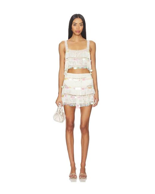 MY BEACHY SIDE White Viola Hand-Crocheted Skirt