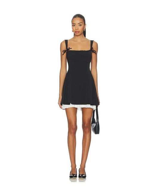 MORE TO COME Black Josianne Mini Dress