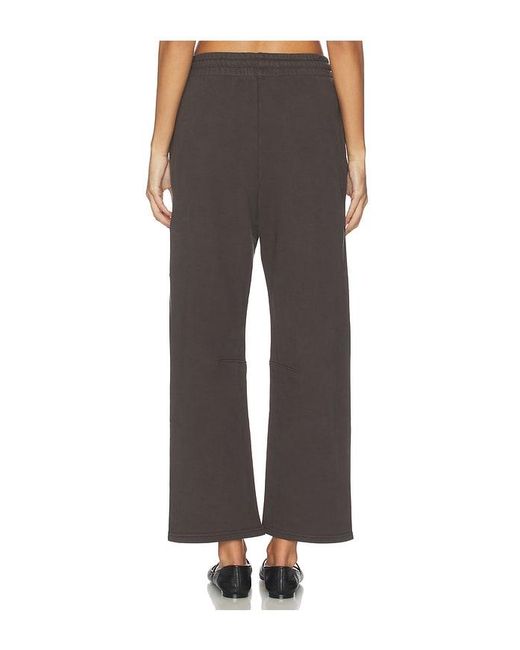 PERFECTWHITETEE Black Fallon Structured Fleece Barrel Pant