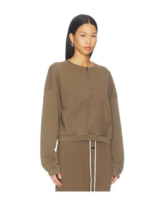 Fear Of God Natural Relaxed Half Zip Sweater