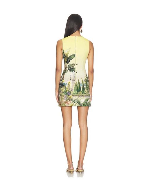 Alice + Olivia Yellow Wynell Fitted Mini Dress
