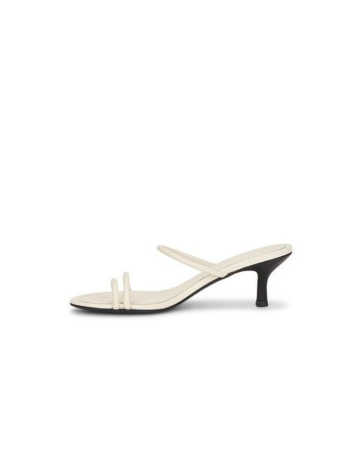 St. Agni White Minimal Strap Heel