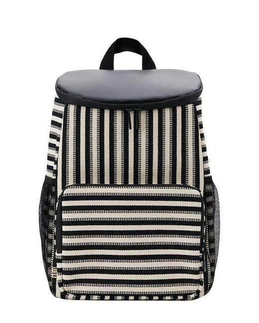 BEIS Black The Summer Stripe Cooler Backpack