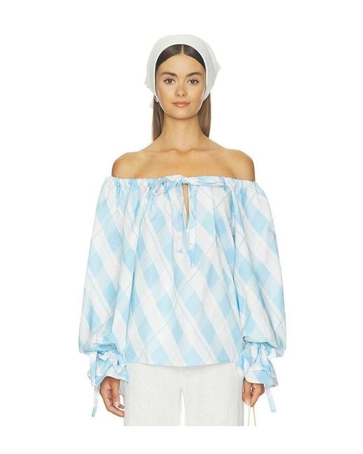 Sleeper Blue Cha-Cha Lounge Blouse