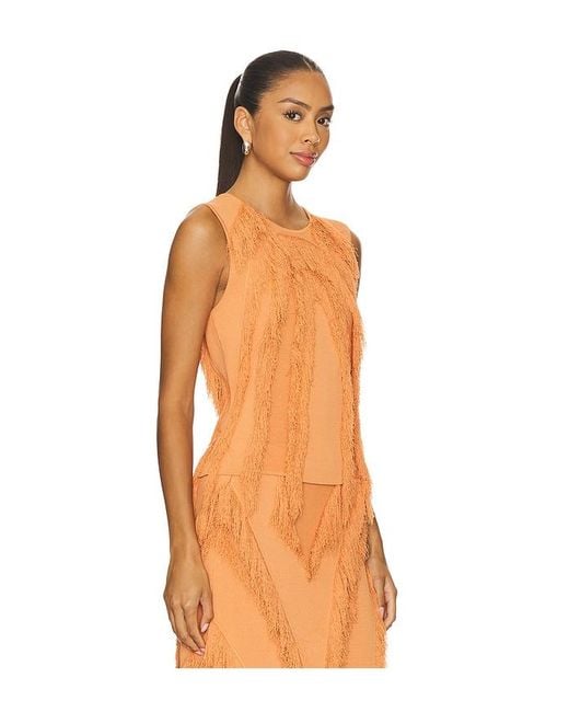 Ulla Johnson Orange Bonnie Sleeveless Knit Top