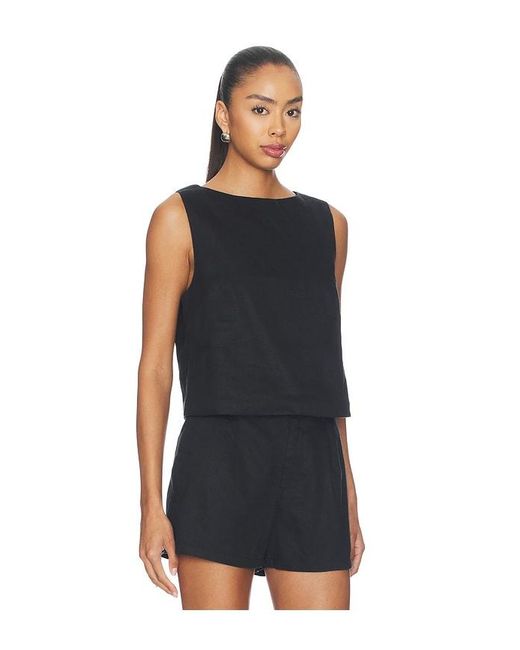 Onia Black Boatneck Shell Top