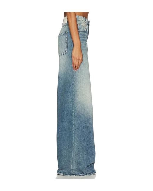 GRLFRND Blue Luna Mid Rise Baggy Wide Leg Jeans