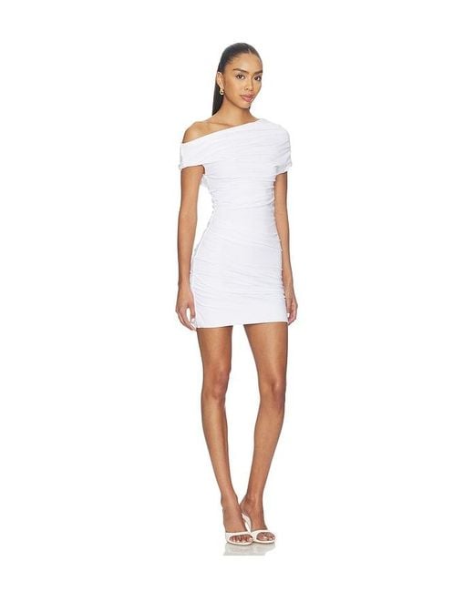 Jonathan Simkhai White Lysa Draped Mini Dress