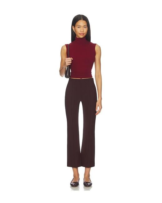 Vince Red Mid Rise Pintuck Crop Flare Pant