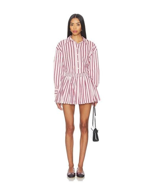 Line & Dot Red Vivee Skort