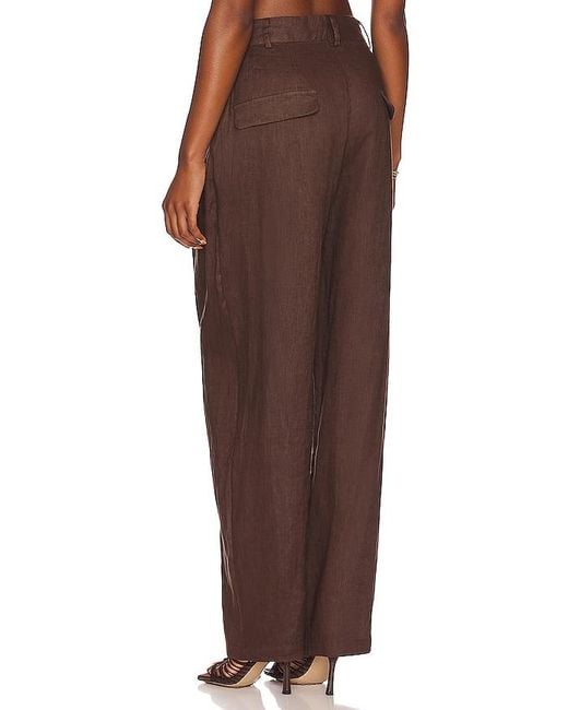 AEXAE Brown Linen Trouser