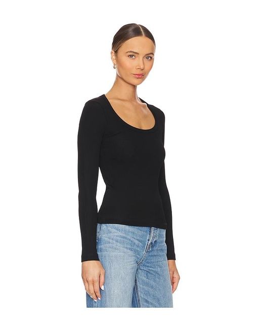 Citizens of Humanity Black Rumi Scoop Neck