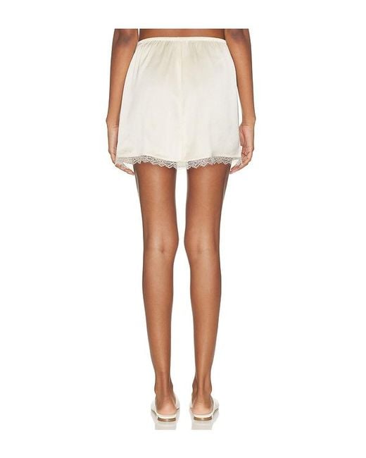 Leset White Barb Lace Mini Skirt