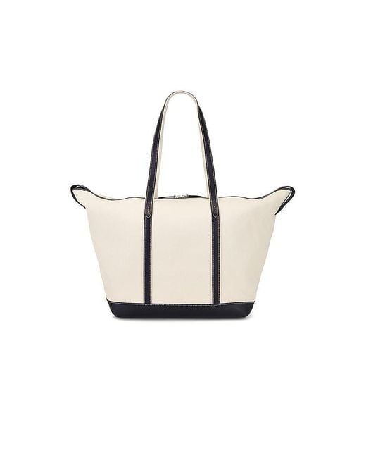 Polo Ralph Lauren White Canvas Large Tote