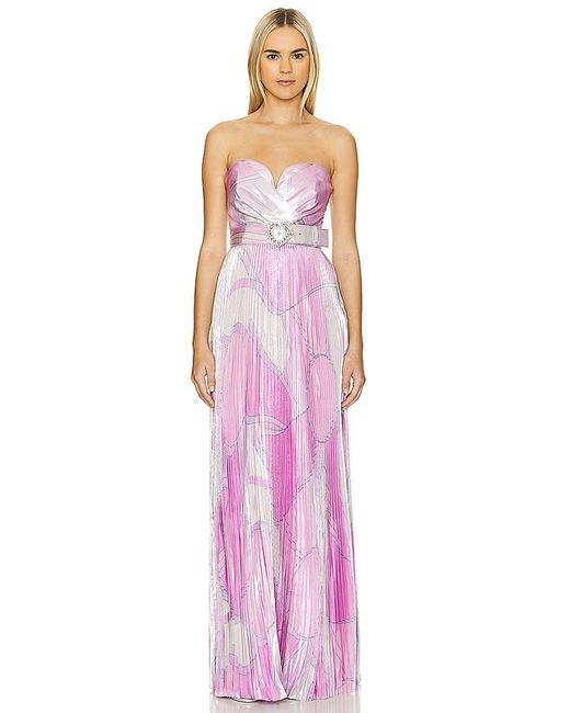Rebecca Vallance Purple Samar Strapless Gown