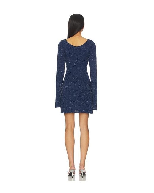 Asta Resort Blue Maya Longsleeve Mini Dress
