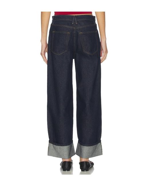 GOOD AMERICAN Blue Good Standard Baggy Cuffed Jeans