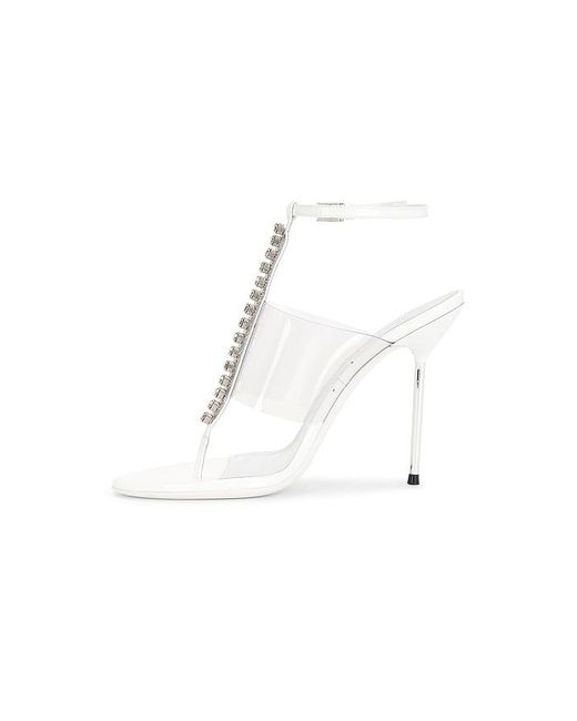 Paris Texas White Lidia T-Strap Sandal