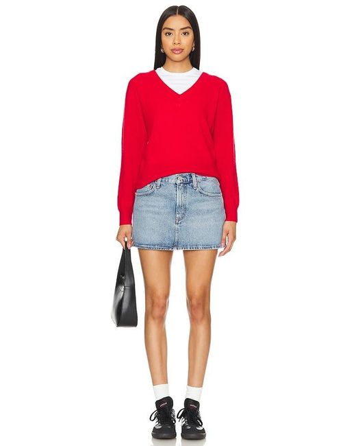Agolde Blue Alek Mini Skirt