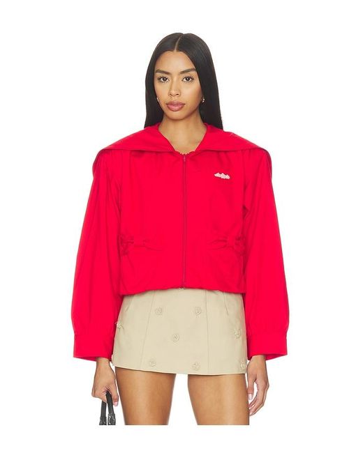 Sandy Liang Red Farro Jacket