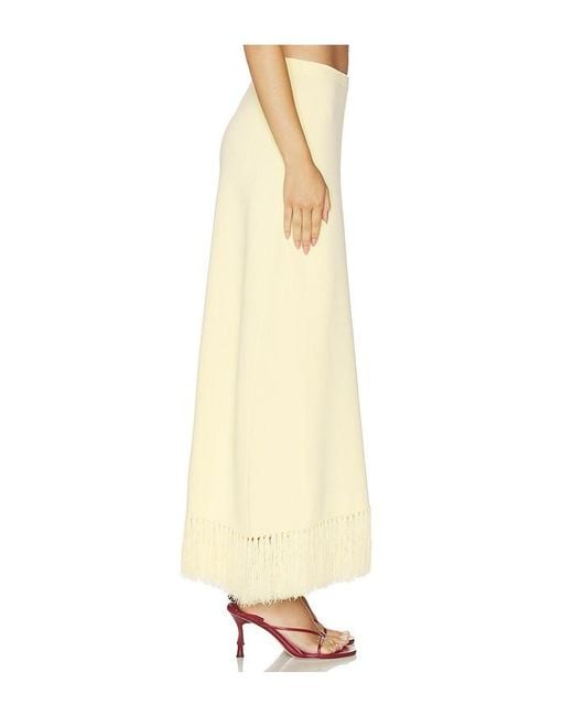 Clea Natural Amelia Fringe Hem Skirt