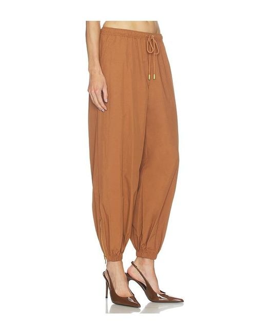 L'Agence Brown Mariko Jogger With Zipper