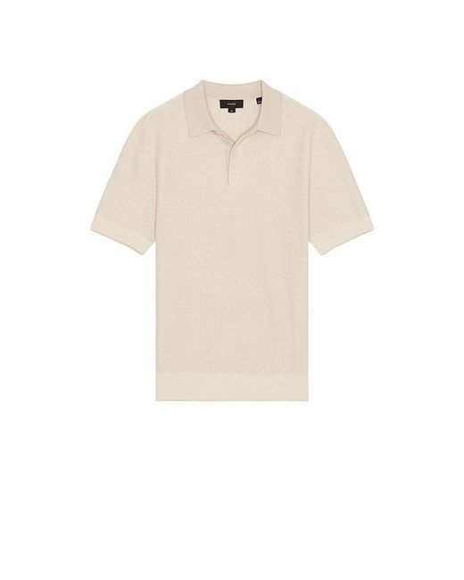Vince Natural Geo Jacquard Short Sleeve Polo for men