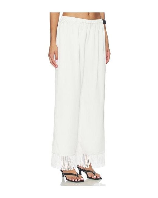Artless White Blair Fringe Pants
