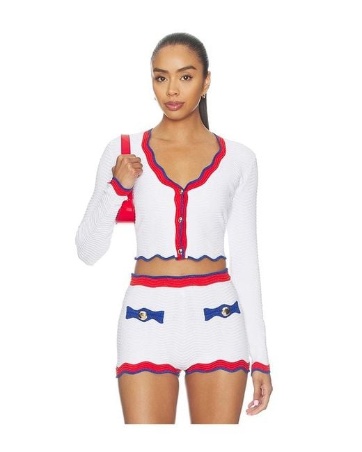 retroféte White Orlaithe Knit Cardigan
