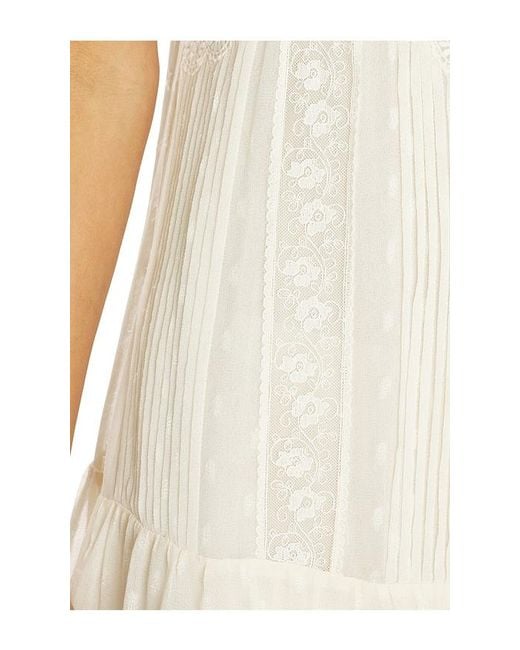 Rococo Sand White Lace Detail Mini Dress