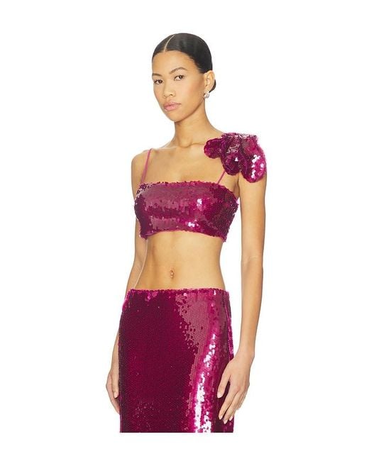MOTHER OF ALL Pink Mela Sequins Top