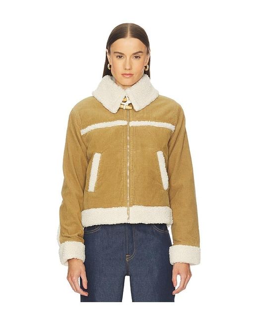 Amo Denim Blue Betty Shearling Jacket