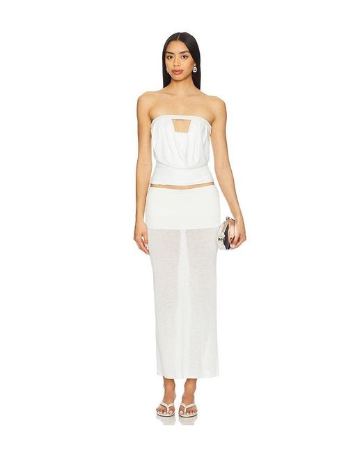 superdown White Bea Tube Top