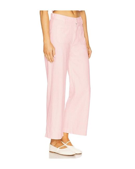 Pierna Ancha Hepburn En Color Rubor Talla En DL1961 de color Pink