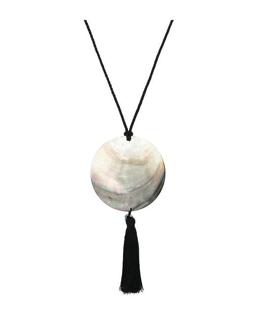 Lovers + Friends Black Jordan Shell Necklace