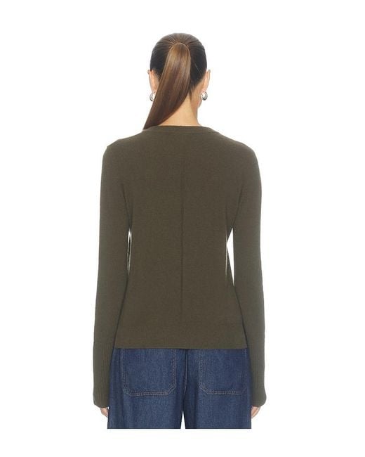La Ligne Green Solid Lean Lines Sweater
