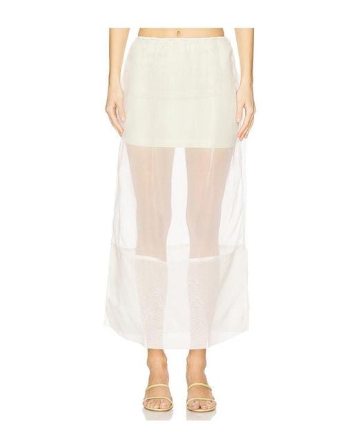 SWF White Pencil Sheer Maxi Skirt & Satin Mini