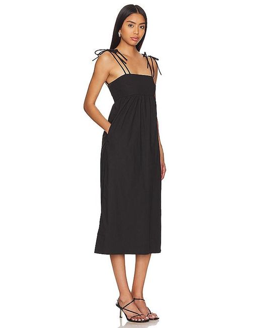 Ganni Black String Midi Dress