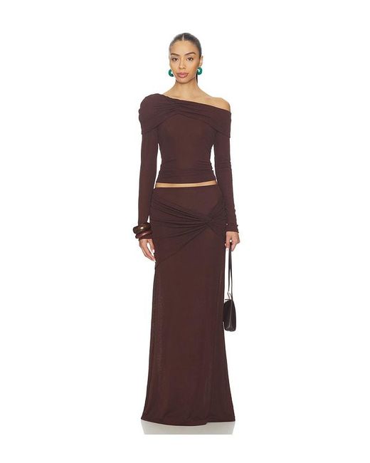 SNDY'S Purple Alix One Shoulder Top