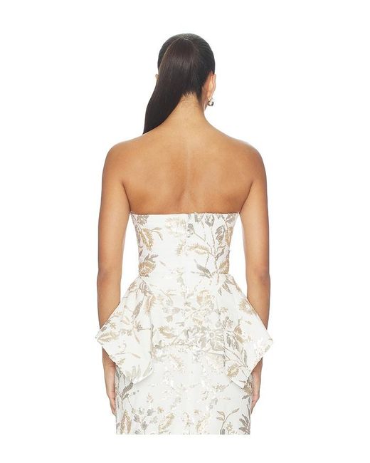 Prabal Gurung White Corset Strapless Panier Top