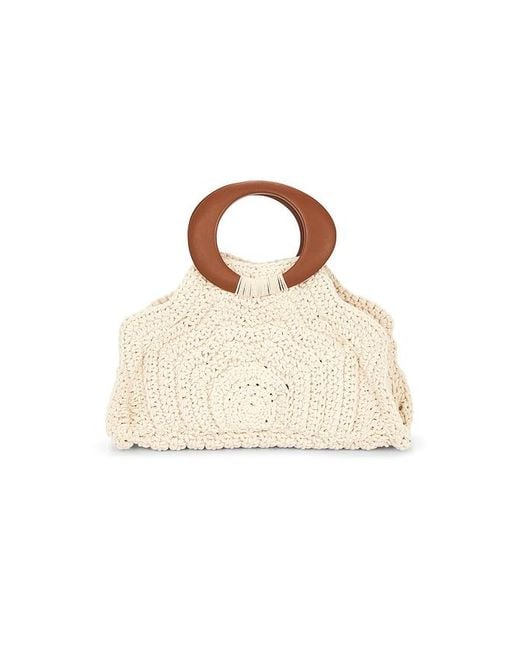 Dolce Vita Natural Maren Crochet Top Handle Bag